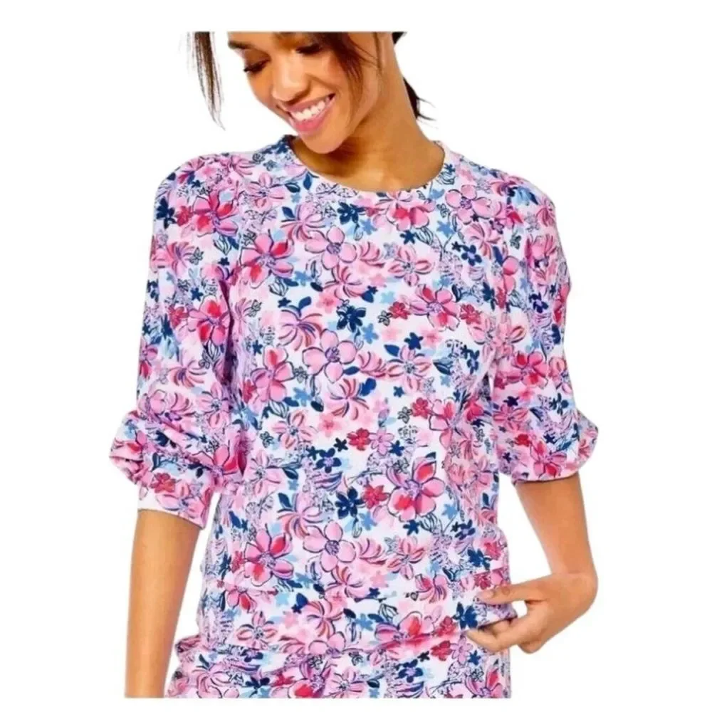 Lilly Pulitzer Women's Corden Sweatshirt sz Small in Party Like A Lobster